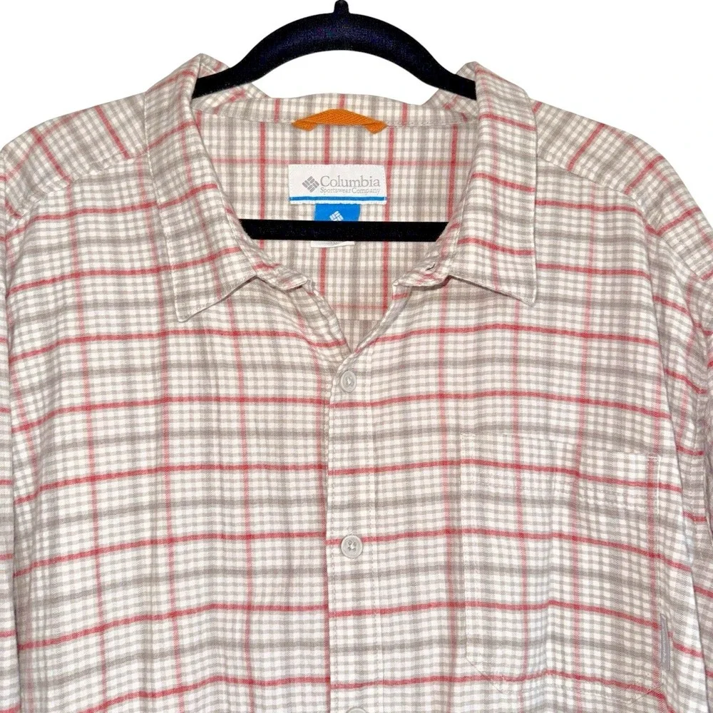 Columbia 3X Plaid Button Down Shirt Cotton Coastal Resort Outdoor Big & Tall